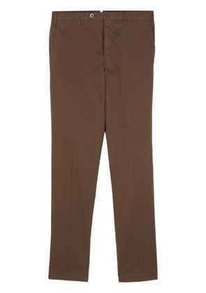 PT Torino gabardine-weave trousers - Brown