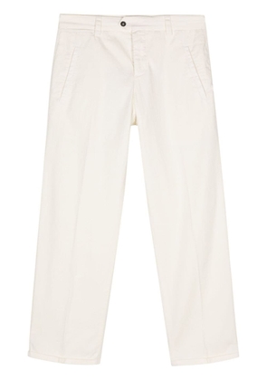 PT Torino herringbone straight-leg trousers - White