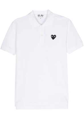 Comme Des Garçons Play appliqué-logo polo shirt - White