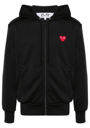 Comme Des Garçons Play heart-embroidered zip-up hoodie - Black