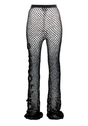 ERL high-waist fishnet trousers - Black