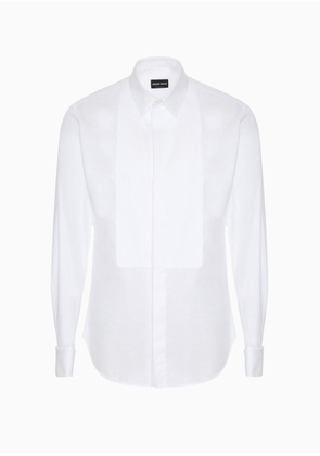 OFFICIAL STORE Pleated Cotton Tuxedo Shirt