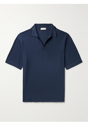 Agnona - Cashmere Polo Shirt - Men - Blue - S