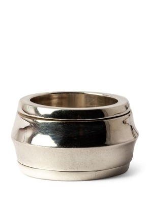 Parts Of Four Polished Sterling Silver V2 Rotator Ring