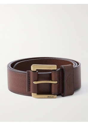Polo Ralph Lauren - 4cm Textured-Leather Belt - Men - Brown - 32