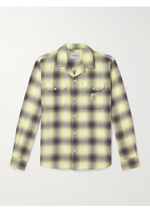 Carhartt WIP - Blanchard Camp-Collar Checked Cotton-Twill Shirt - Men - Yellow - S