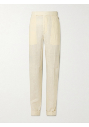 Ralph Lauren Purple Label - Glenn Straight-Leg Linen Suit Trousers - Men - White - UK/US 28