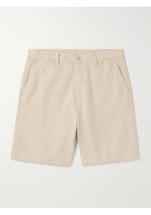 Carhartt WIP - Walter Single Knee Wide-Leg Cotton and Linen-Blend Canvas Shorts - Men - Neutrals - S