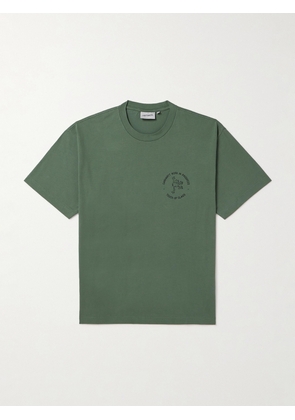 Carhartt WIP - Stamp Logo-Print Cotton-Jersey T-Shirt - Men - Green - XS