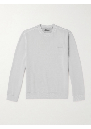 Carhartt WIP - Duster Garment-Dyed Logo-Embroidered Cotton-Jersey Sweatshirt - Men - Gray - S