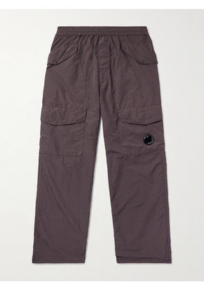 C.P. Company - Straight-Leg Crinkled-Shell Cargo Trousers - Men - Gray - IT 42