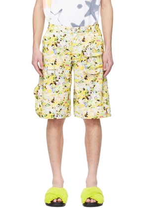 Collina Strada SSENSE Exclusive Yellow Puzzle Flower Shorts