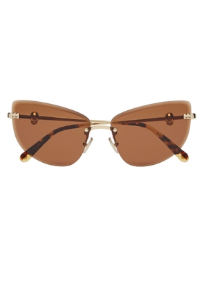 Philipp Plein Holly Copper Cat Eye Ladies Sunglasses 000-WES0103-PTE003N-G6ZG