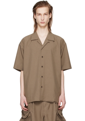 meanswhile Brown Side Slit Shirt