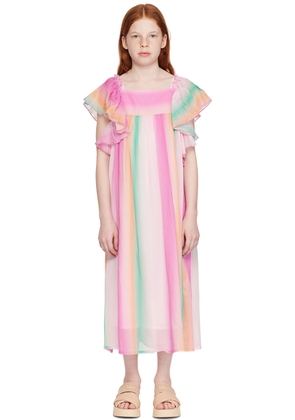 Chloé Kids Multicolour Ruffled Dress