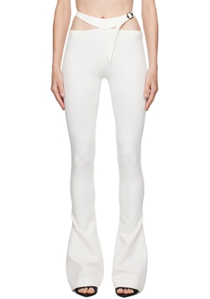 The Attico Off-White Pin-Buckle Pants