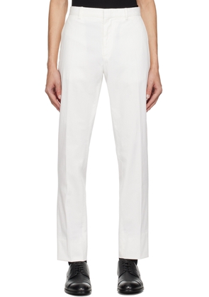 ZEGNA Off-White Slim-Fit Trousers