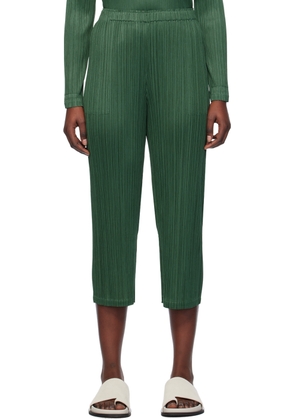 PLEATS PLEASE ISSEY MIYAKE Green Monthly Colors December Trousers
