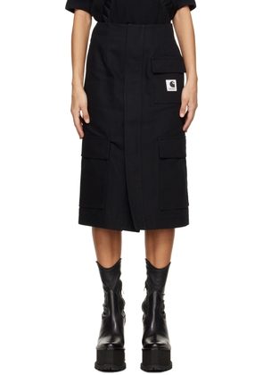 sacai Black Carhartt WIP Edition Midi Skirt