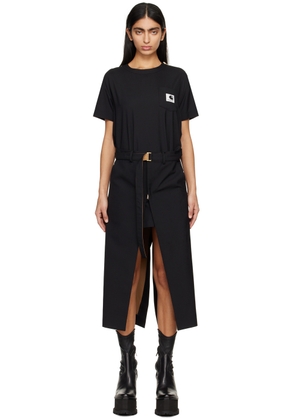 sacai Black Carhartt WIP Edition Midi Dress