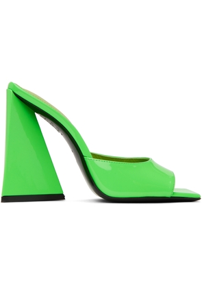 The Attico Green Devon Heeled Sandals