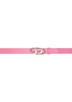 Diesel Kids Pink Logo Plaque Belt