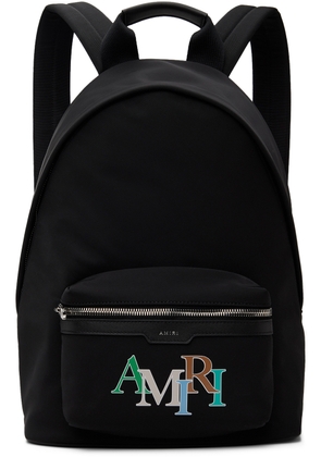 AMIRI Kids Black Staggered Backpack