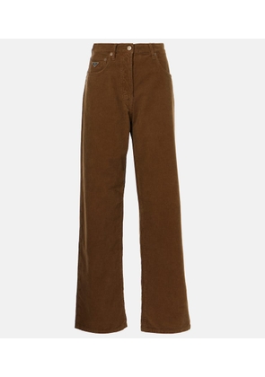 Prada Cotton corduroy wide-leg pants