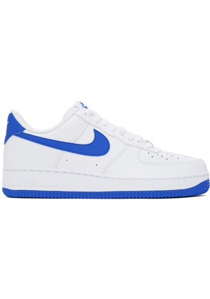 Nike White & Blue Air Force 1 '07 Sneakers