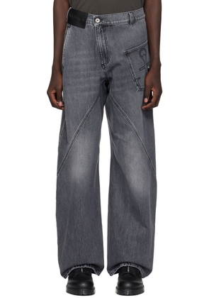 JW Anderson Gray Twisted Jeans