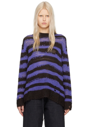 Acne Studios Purple & Black Stripe Sweater