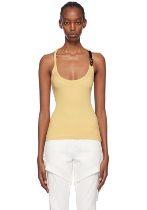 Courrèges Yellow Holistic Buckle 90s Tank Top
