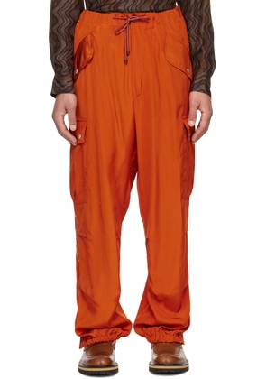 Dries Van Noten Orange Drawstring Cargo Pants