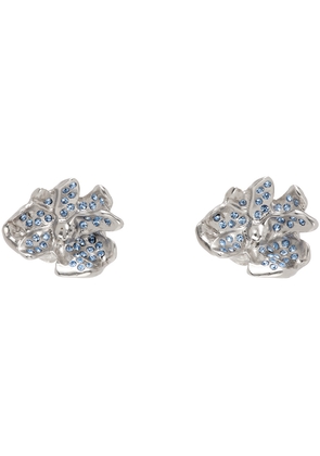Marni Silver Metal Flower Stud Earrings