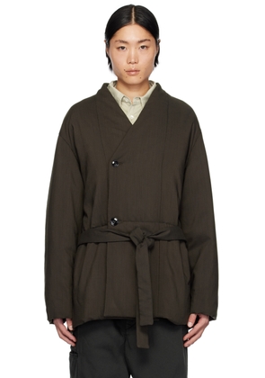 LEMAIRE Brown Wadded Jacket
