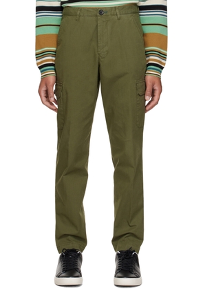 PS by Paul Smith Khaki Embroidered Cargo Pants