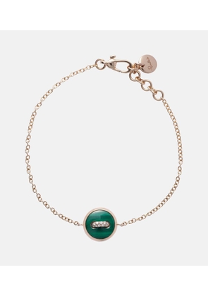 Pomellato Pom Pom Dot 18kt rose gold chain bracelet with gemstones