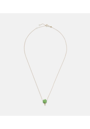 Aliita Clover 9kt gold pendant necklace with turquoise