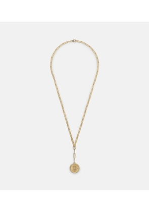 Foundrae Karma Clip 18kt gold chain necklace with diamonds
