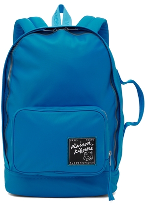 Maison Kitsuné Blue 'The Traveller' Backpack