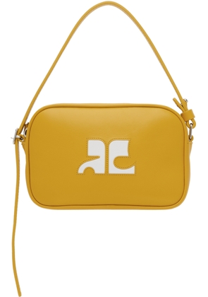 Courrèges Yellow Slim Leather Camera Bag