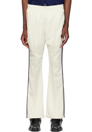 NEEDLES Off-White Embroidered Track Pants