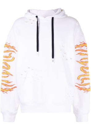Haculla Haculla On Fire hoodie - White