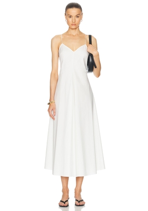 Rohe Cotton Strap Dress in White - White. Size 36 (also in 38, 42).