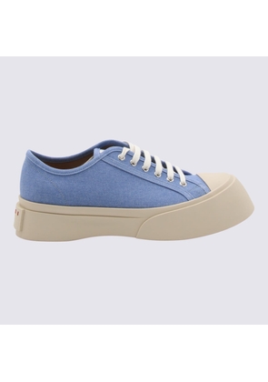 Marni Light Blue Leather Sneakers