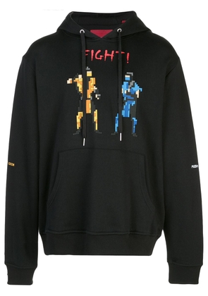 Mostly Heard Rarely Seen 8-Bit Fight! pixelated hoodie - Black