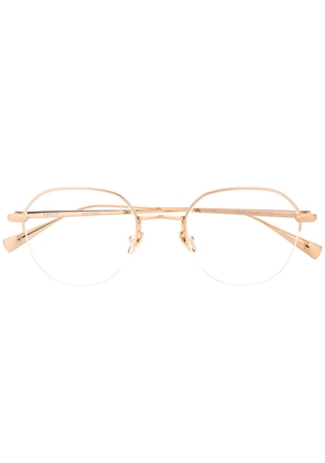EQUE.M Water Drop round frame glasses - Gold