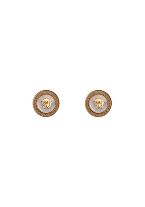 ic button earrings by orecch - OS Gold