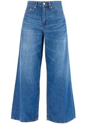lightweight denim wide leg jeans - 25 Blue