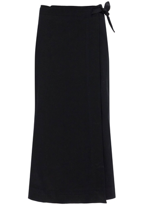 long wrap skirt with pockets - 34 Black